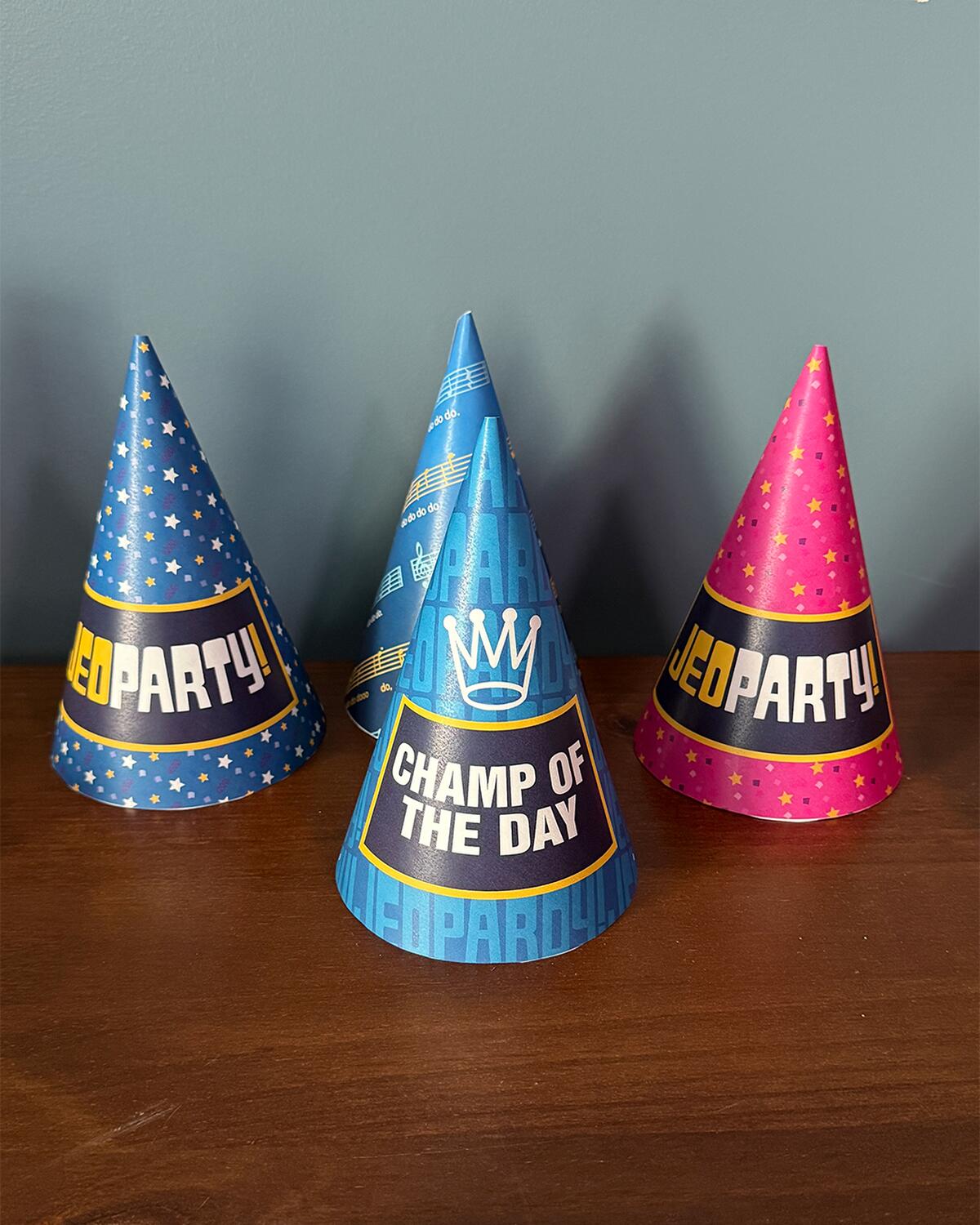 Jeopardy! party hats