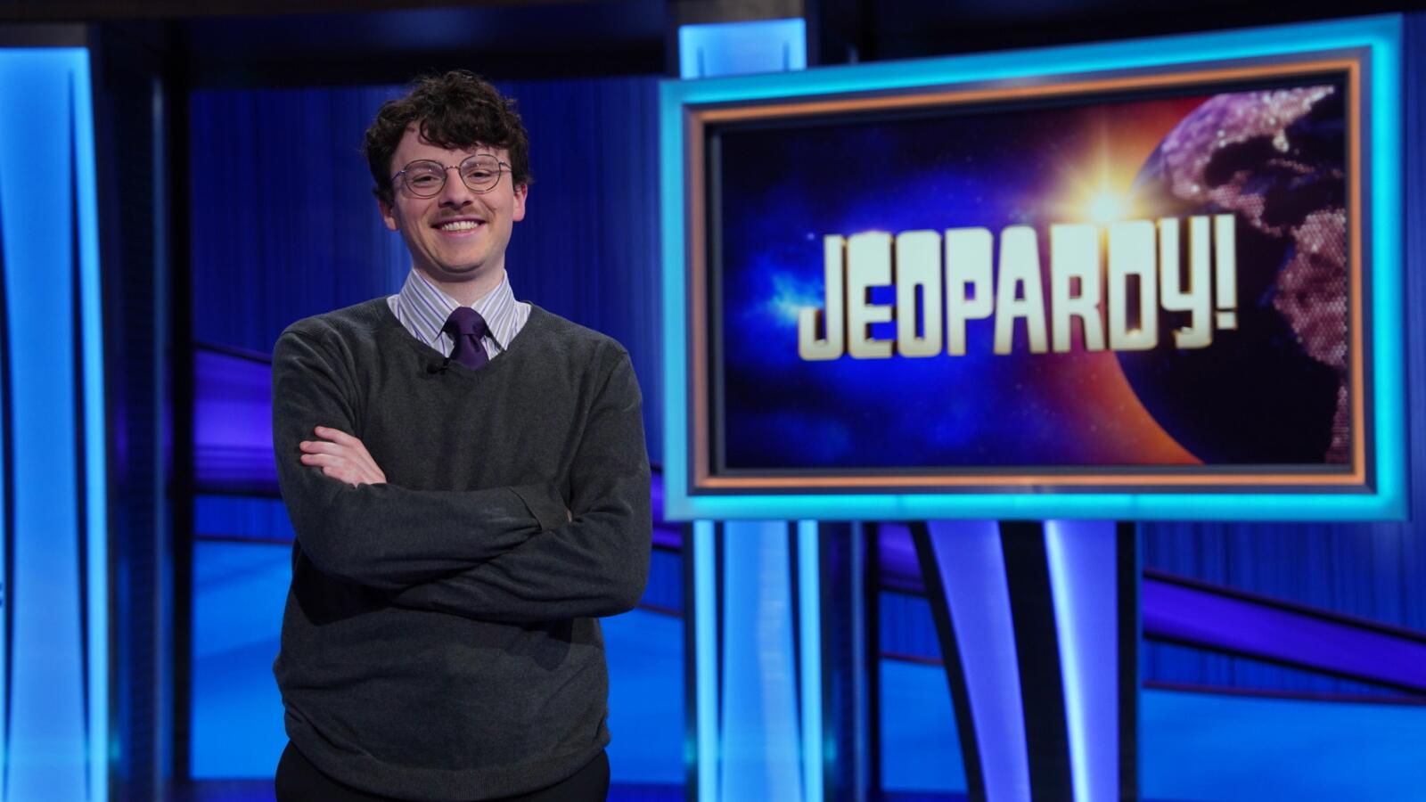 Harrison Whitaker on Jeopardy! set